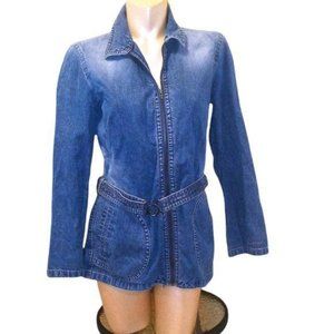 DKNY BLUE JEANS JACKET LARGE WOMENS